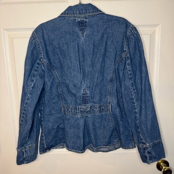 Bill Blass 90’s Vintage Blue Tailored Jean Jacket Size Large GUC - Picture 5 of 10